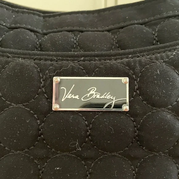 Vera Bradley EUC zip top shoulder hobo bag in quilted black - Picture 14 of 14
